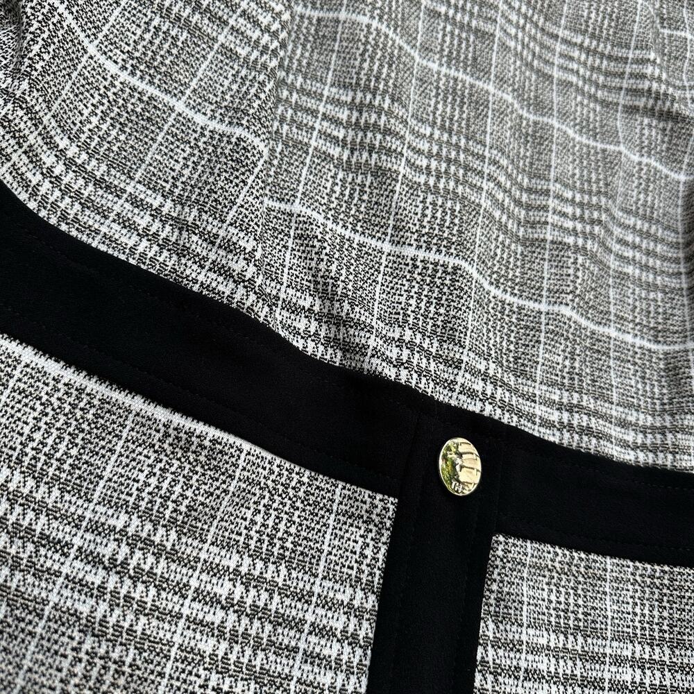 Tommy Hilfiger Dress Womens 10 Gray Plaid Sheath Career Office Glen Check - Picture 7 of 16